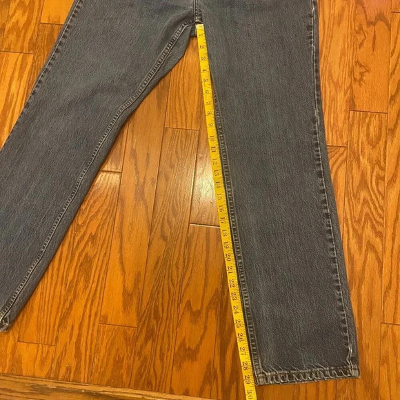 Levi's 505 2001 Y2K Vintage Dark Washed Low Rise Straight Leg Jeans, 12 Mis M - Picture 4 of 8